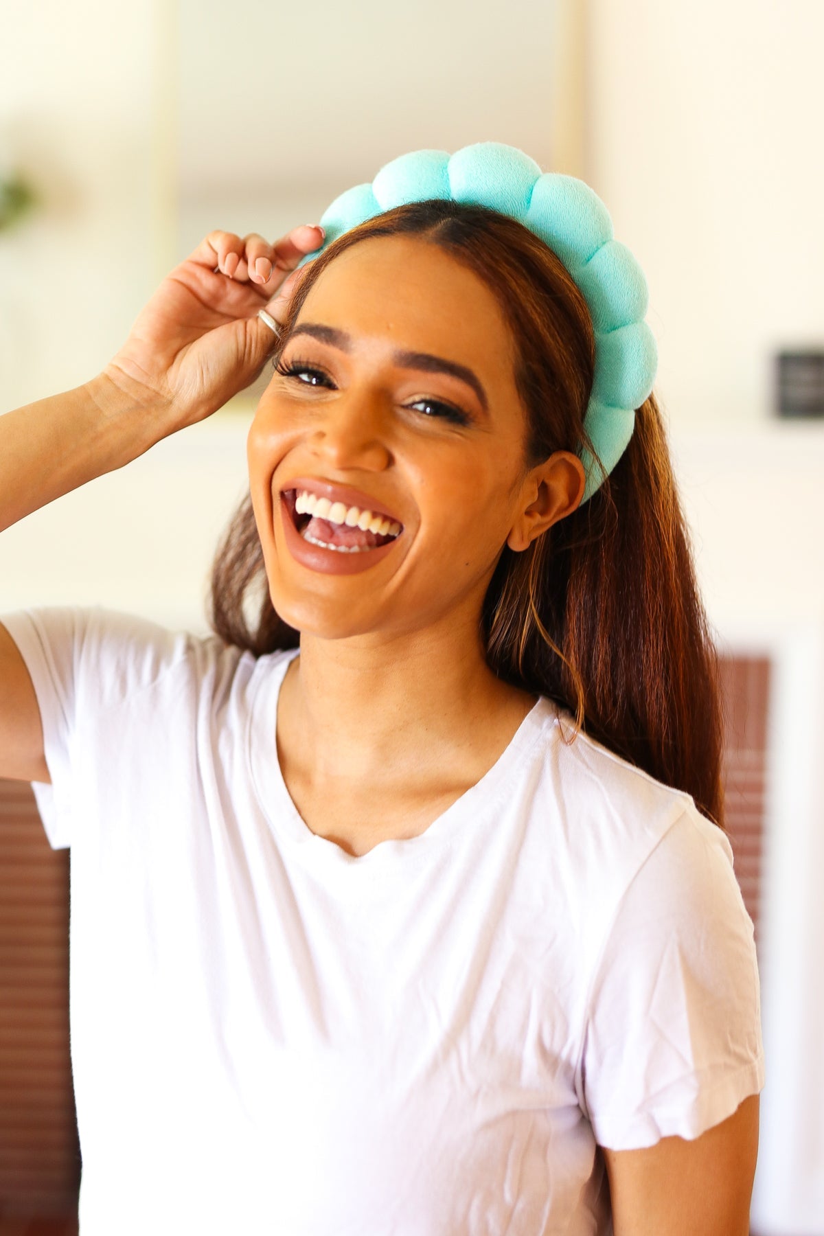 Seafoam Terry Cloth Skincare Headband